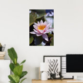 Tropische Waterlelie Bloem Botanisch Ontwerp Poster (Thuiskantoor)