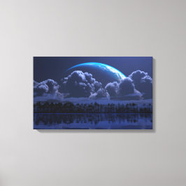 Tropische Waterman (Nacht) Canvas Afdruk