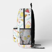 Tropische Watermeloen Banaan Ananas Wit Stijlvol Bedrukte Rugzak (Rechts)