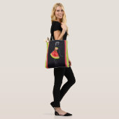 Tropische Watermeloen Chique Line Art Tote Bag (Op model)