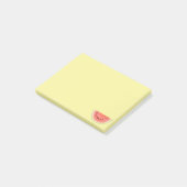 Tropische Watermeloen Fruit op Geel Post-it® Notes (Schuin)