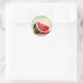 Tropische Watermeloen Fruit Slice Ronde Sticker (Tas)