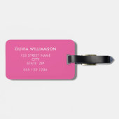 Tropische watermeloen gepersonaliseerd monogram bagagelabel (Achterkant horizontaal)