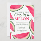 Tropische watermeloen waterverf 1e verjaardag kaart (Voorkant)