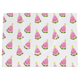 Tropische Watermeloen Zomer Kerstmis Gift Bag Groot Cadeauzakje