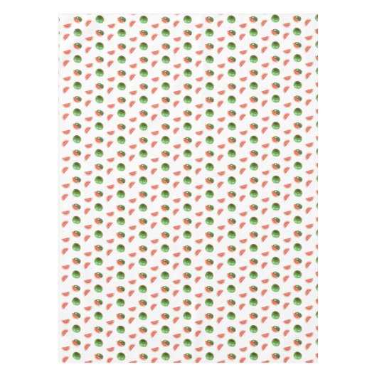 Tropische watermeloenen op witte tablet tafelkleed (Voorkant)