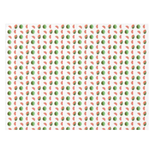 Tropische watermeloenen op witte tablet tafelkleed (Voorkant (Horizontaal))