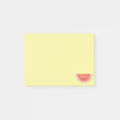 Tropische watermeloenvruchten op geel post-it® notes (Voorkant)