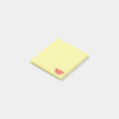Tropische watermeloenvruchten op gele Post-it Note (Schuin)
