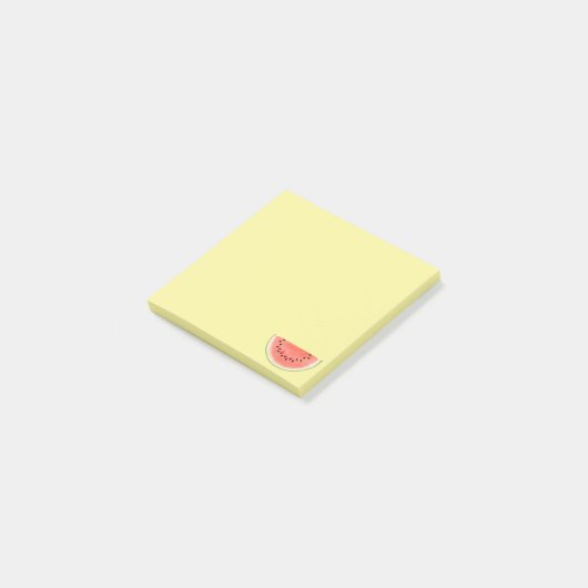 Tropische watermeloenvruchten op gele Post-it Note (Schuin)