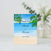 Tropische Waters Beach Weddenschap Bedankt Briefkaart (Staand voorkant)