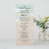Tropische waterseashells Tall Wedding Programs Programmakaart (Staand voorkant)