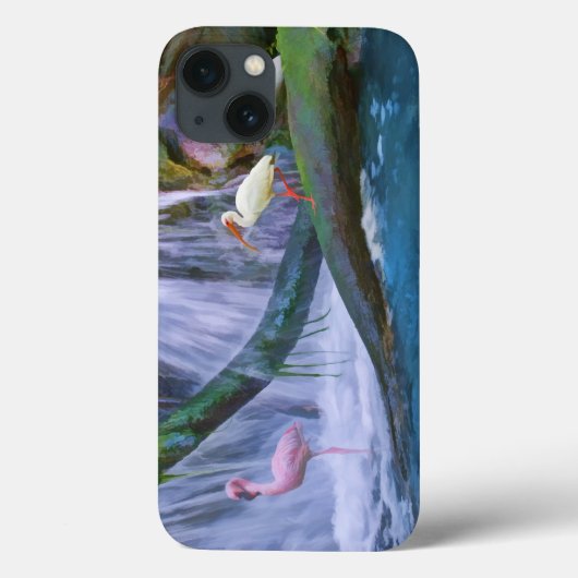 Tropische waterval, Flamingo en Ibis Case-Mate iPhone Case (Achterkant)