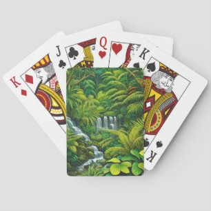 Tropische watervallen pokerkaarten