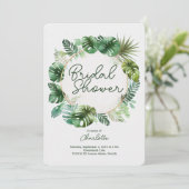 Tropische Waterverf afdrukken | Vrijgezellenfeest  Kaart (Staand voorkant)