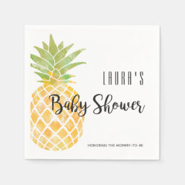 Tropische Waterverf Ananas | BABY SHOWER Servet