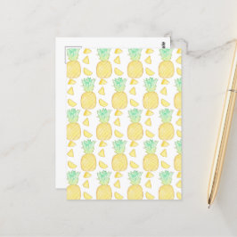 Tropische Waterverf Ananas Briefkaart