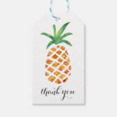Tropische Waterverf Ananas Dank u Cadeaulabel (Voorkant)