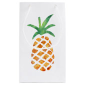 Tropische Waterverf Ananas Klein Cadeauzakje (Achterkant)
