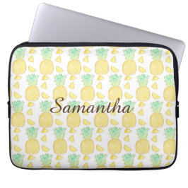 Tropische Waterverf Ananas Laptop Sleeve
