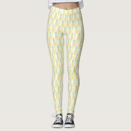 Tropische Waterverf Ananas Leggings