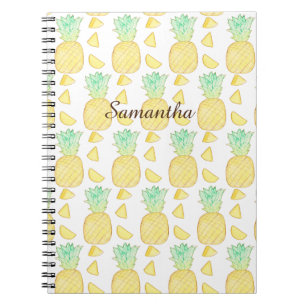 Tropische Waterverf Ananas Notitieboek