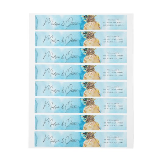 Tropische Waterverf Ananas Retouradres (Vel)