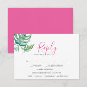 Tropische Waterverf Antwoord RSVP-kaarten (Voorkant / Achterkant)