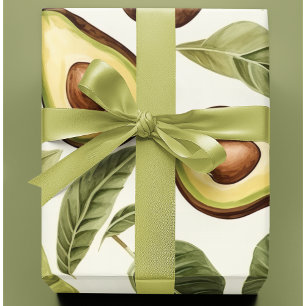 Tropische Waterverf avocado-patroon Cadeaupapier