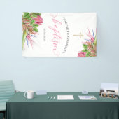 Tropische Waterverf Baptisme Welkom Spandoek (Beurs)