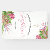 Tropische Waterverf Baptisme Welkom Spandoek (Horizontaal)