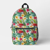 Tropische Waterverf Bedrukte Rugzak (Voorkant)