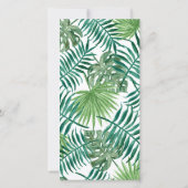 Tropische Waterverf Bladeren Trouwprogramma Kaart (Achterkant)