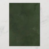 Tropische Waterverf Bladgroen Goud Bruiloft Menu (Achterkant)