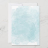 Tropische waterverf blauwe baby shower kaart (Achterkant)