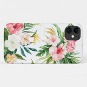 Tropische Waterverf bloemen Case-Mate iPhone Case (Achterkant (horizontaal))