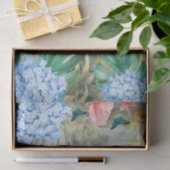 Tropische Waterverf Bloemen Flamingo & Vlinders Tissuepapier (Geschenk)