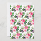 Tropische Waterverf Bloemen Foto Kerst Feestdagenkaart (Achterkant)