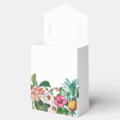 Tropische Waterverf Bloemen & Groen Bruiloft Bedankdoosjes (Geopend)