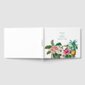 Tropische Waterverf Bloemen & Groen Bruiloft Gastenboek (Volledig)