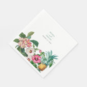 Tropische Waterverf Bloemen & Groen Bruiloft Servet (Hoek)