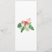 Tropische Waterverf Bloemen Menu Trouwreceptie (Achterkant)