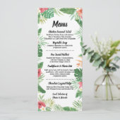 Tropische Waterverf bloemen menu Weddenschappen (Staand voorkant)