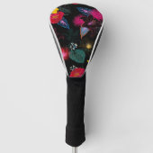 Tropische Waterverf Bloemen Mode Golfheadcover (Voorkant)