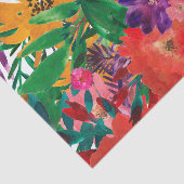 Tropische Waterverf bloemen ontkoppeling Tissuepapier (Detail)