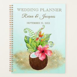 Tropische Waterverf Bloemen Palmen Kokosnoot Bruil Planner