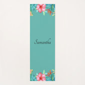 Tropische Waterverf Bloemen Persoonlijk Yogamat (Voorkant)