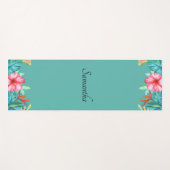 Tropische Waterverf Bloemen Persoonlijk Yogamat (Voorkant (horizontaal))