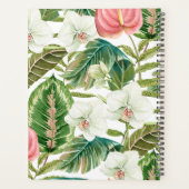 Tropische Waterverf Bloemen Planner (Achterkant)
