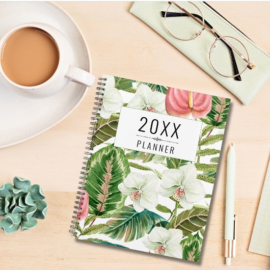 Tropische Waterverf Bloemen Planner